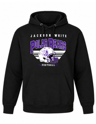 Jackson WHITE Adult Hoodie (Black Hoodie)
