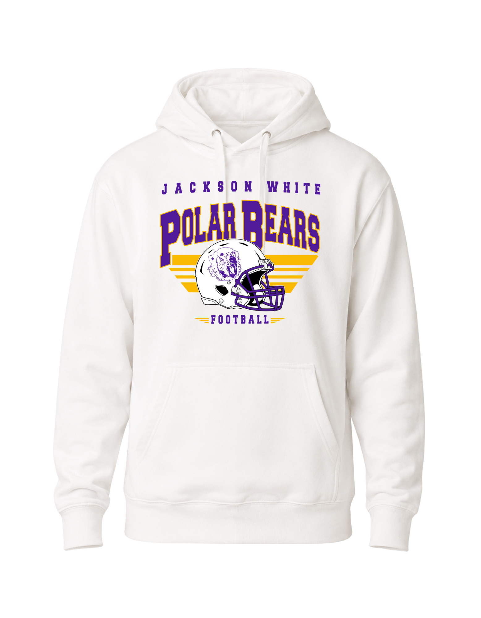 Jackson WHITE Adult Hoodie (White Hoodie)