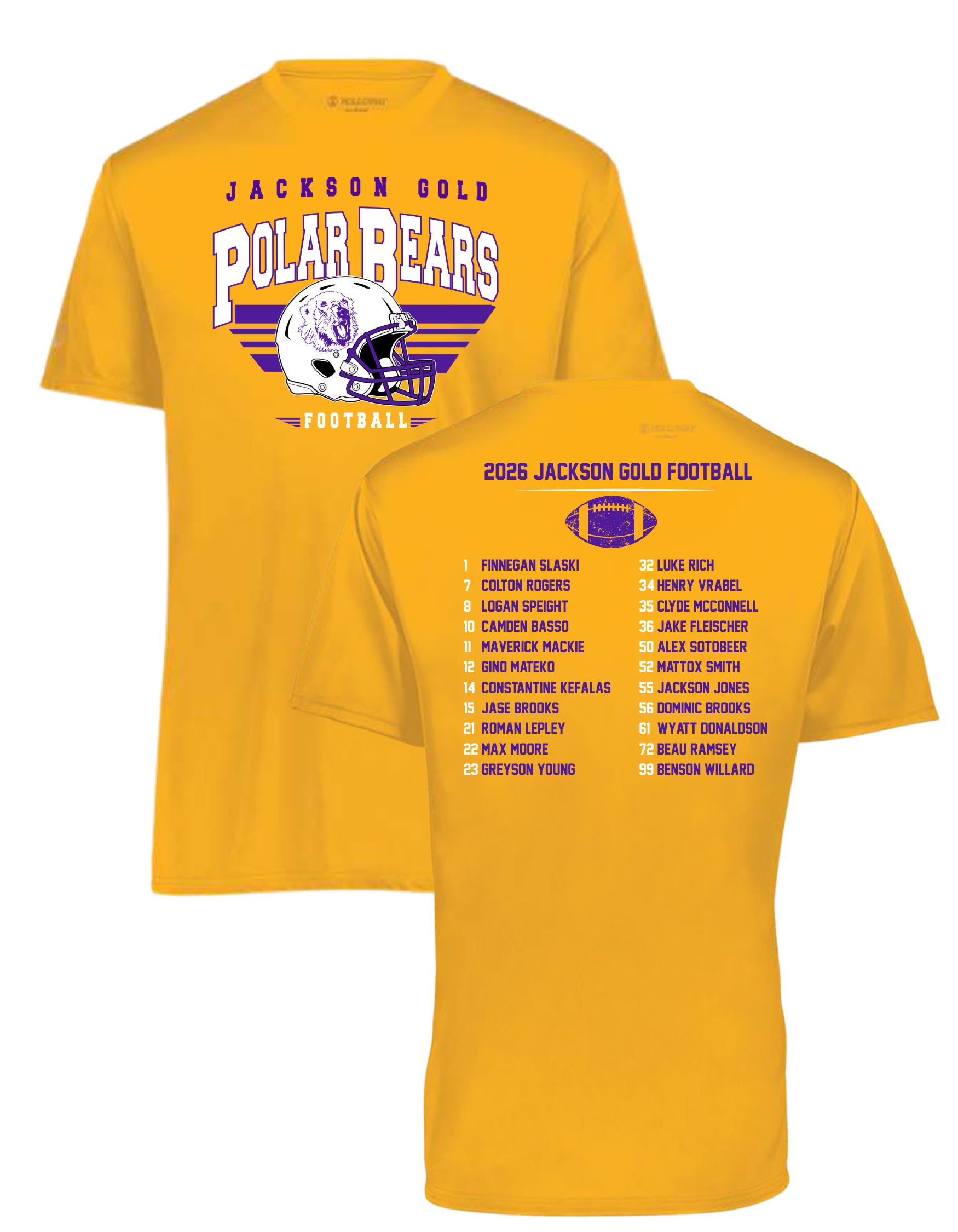 Jackson GOLD Youth TEAM ROSTER Performance Tee