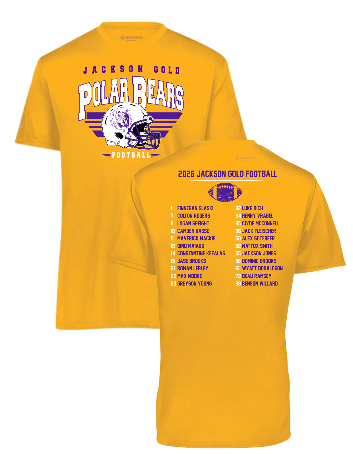 Jackson GOLD Youth TEAM ROSTER Performance Tee