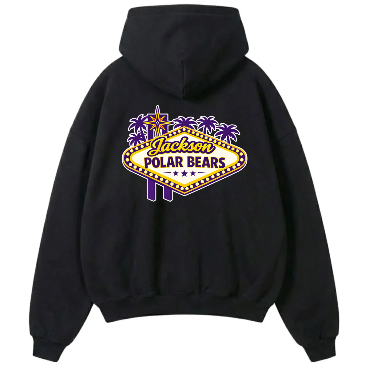 Oversized Viva Las Jackson Hoodie Black