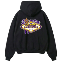 Oversized Viva Las Jackson Hoodie Black
