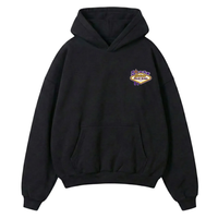 Oversized Viva Las Jackson Hoodie Black