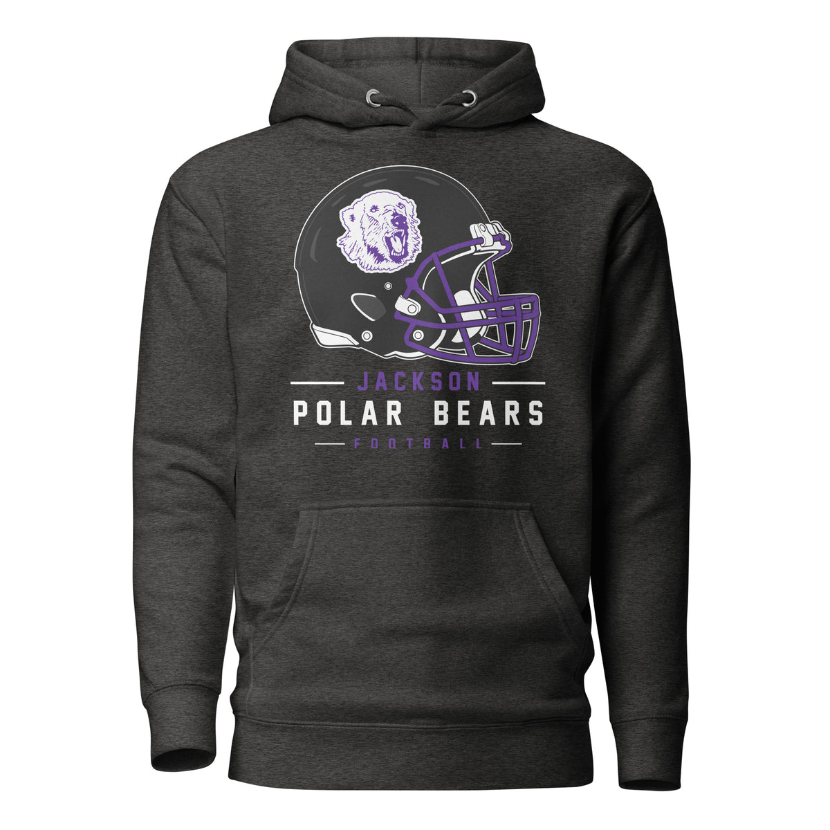Jackson Football Alternate Helmet Hoodie Dark Grey