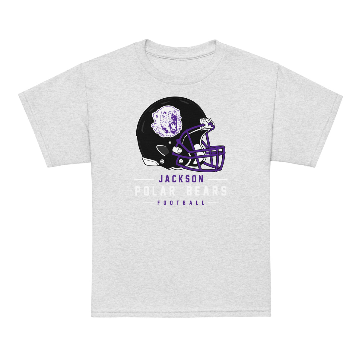 Jackson Football Youth Alternate Helmet Tee White